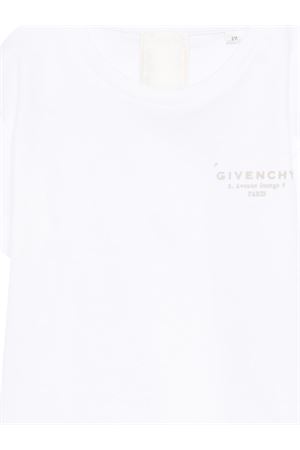 t-shirt in cotone bianco GIVENCHY KIDS | H3118410P